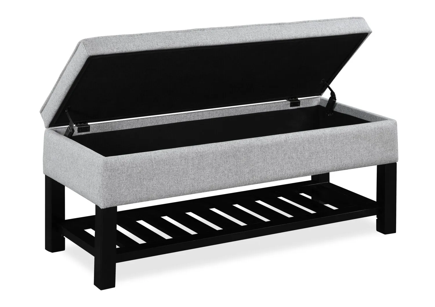 Troyer Storage Bench - Light Grey