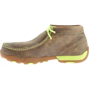 Twisted X Men's Bomber/Neon Yellow Driving Moc