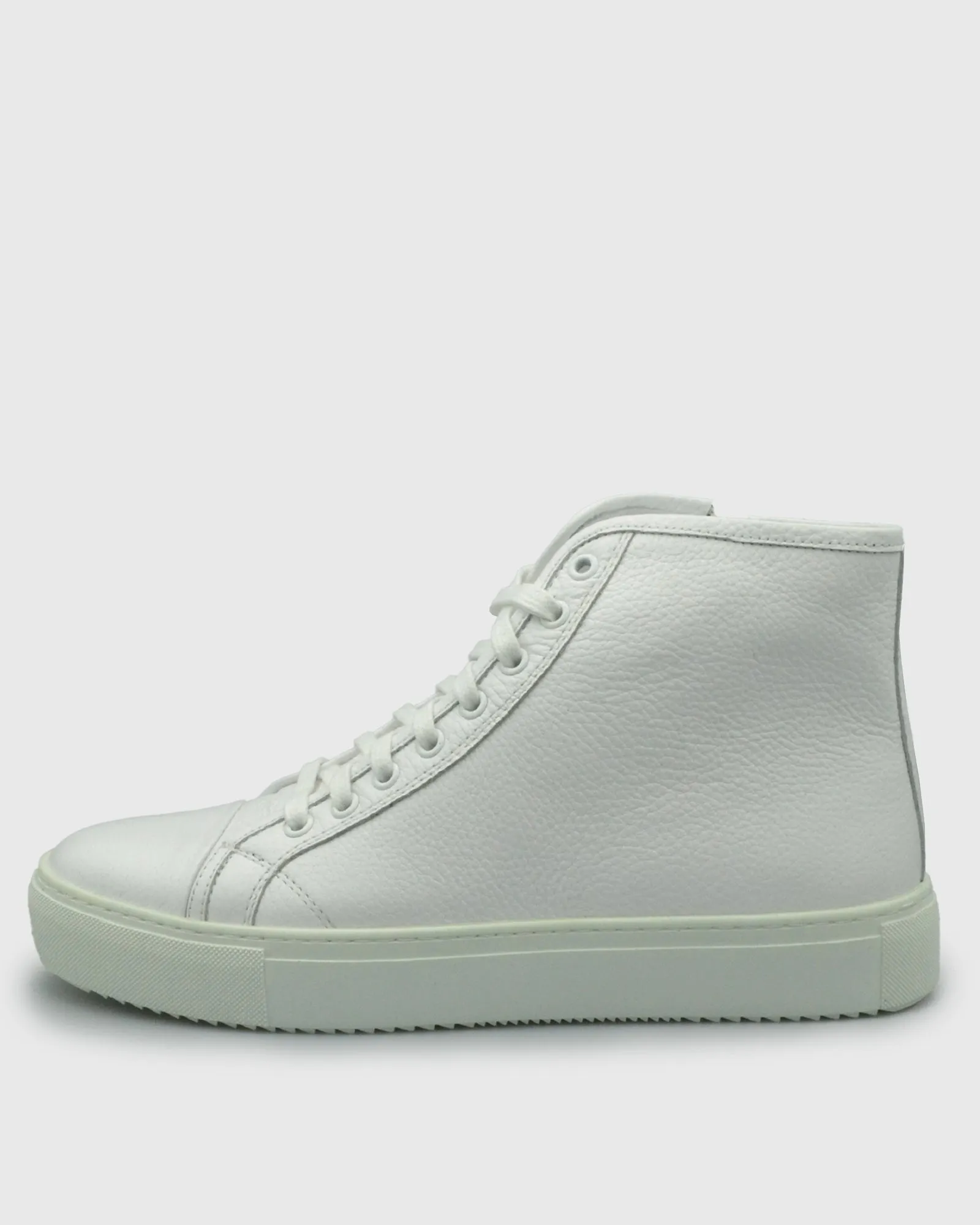 VINCENT & FRANKS VFW22HT WHITE HIGH-TOP LEATHER SNEAKER