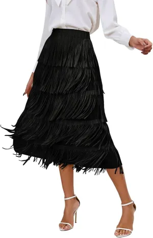 White Flowy Skirt Women Bubble Long Skirt Y2k Flowy Swing a Line Maxi Skirt Cute Ruffle Pleated Midi Skirt Summer