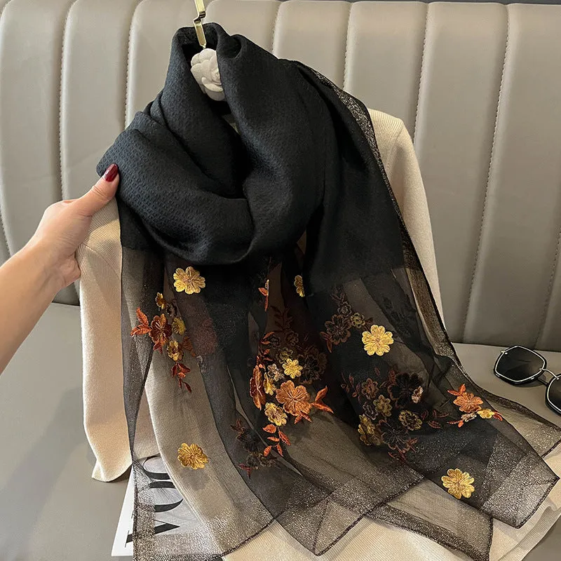WJ003 Fashionable high-end long shawl printed scarf outerwear