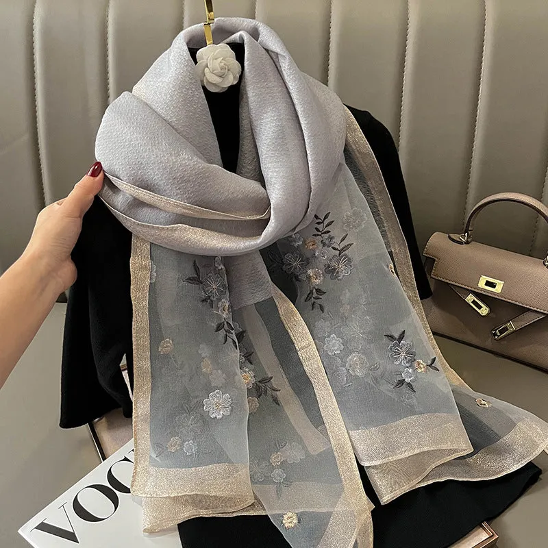 WJ003 Fashionable high-end long shawl printed scarf outerwear