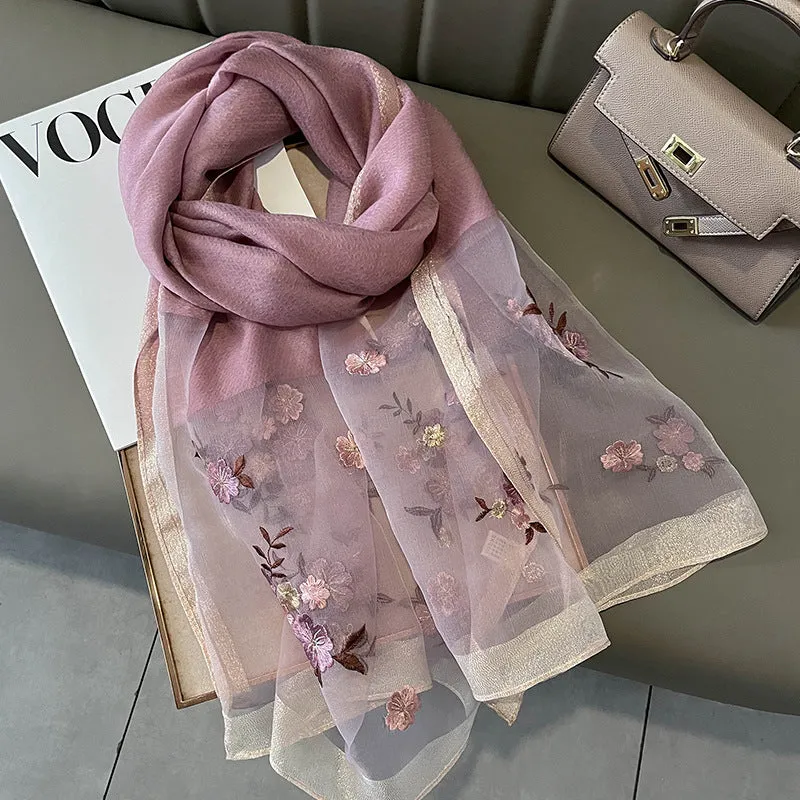 WJ003 Fashionable high-end long shawl printed scarf outerwear