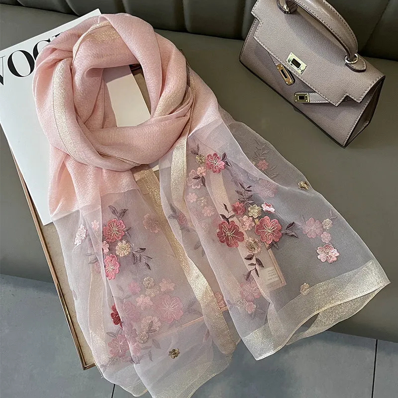 WJ003 Fashionable high-end long shawl printed scarf outerwear