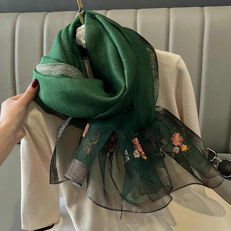 WJ003 Fashionable high-end long shawl printed scarf outerwear