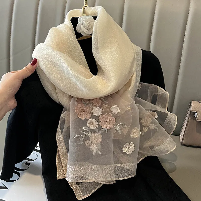 WJ003 Fashionable high-end long shawl printed scarf outerwear