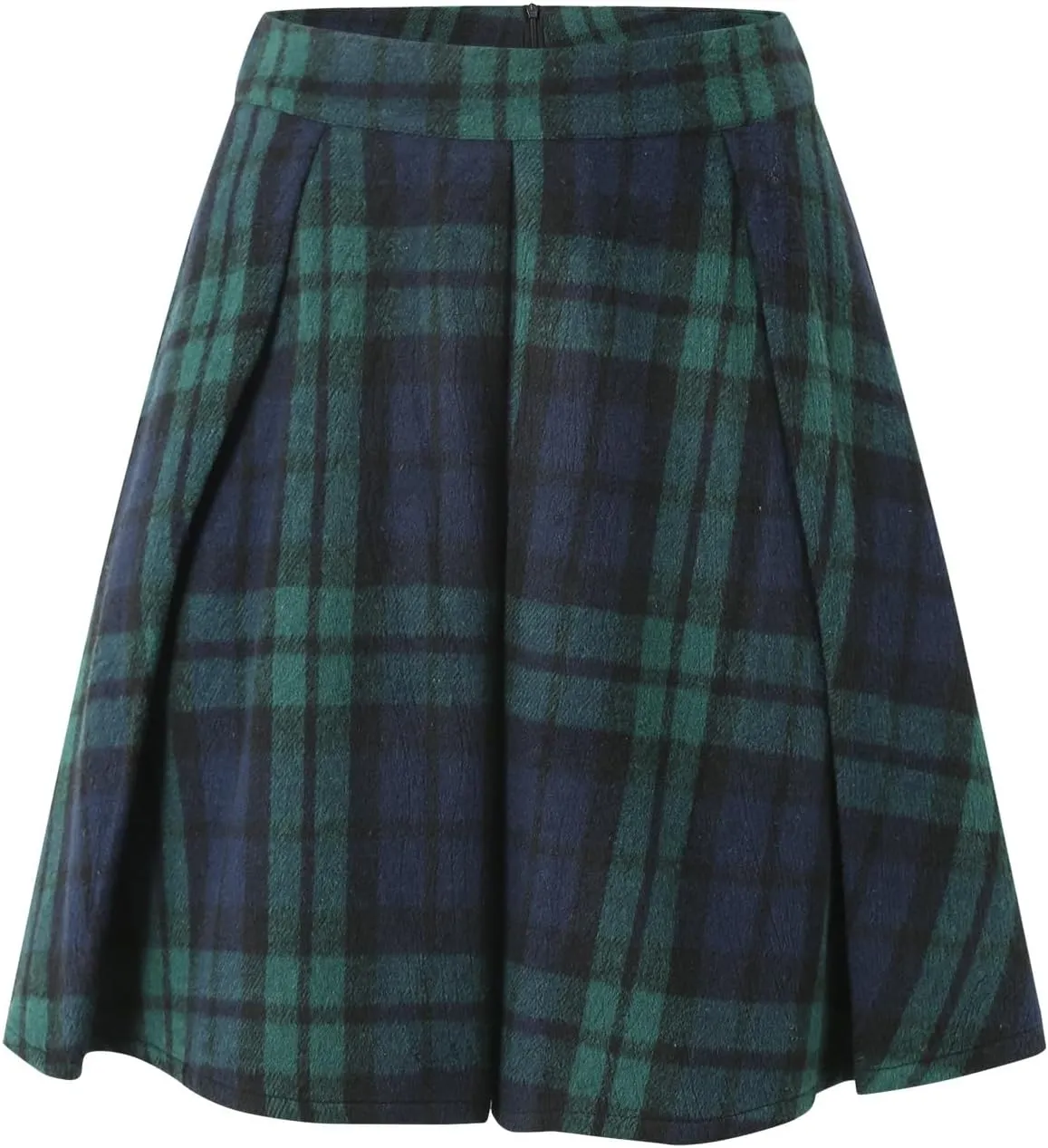 Women Plaid Mini Skirts High Wasited Pleated Skirt Summer A Line Skirts Plus Size Flared Skirt Casual School Uniform