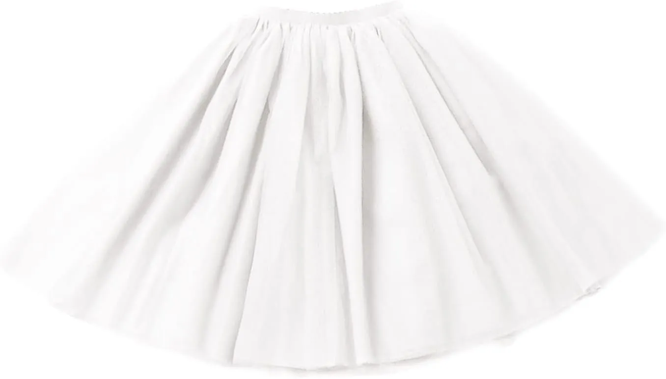 Women's A-Line High Waisted Midi Skirt Women's Tulle Skirt Short Gown Ballet Dance Dress Evening Skirt Pleated