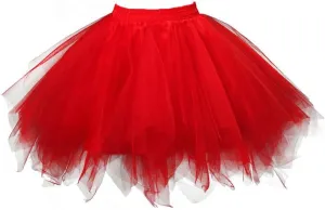 Women's A-Line High Waisted Midi Skirt Women's Tulle Skirts Ruffle Solid Layer Skirts Elastic High Waist