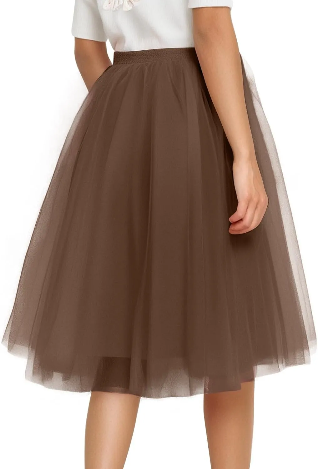Women's Beach Vacation Clothes Summer Casual Loose Trendy Elastic High Waist Solid Color Party Dance Skirts, S-2XL