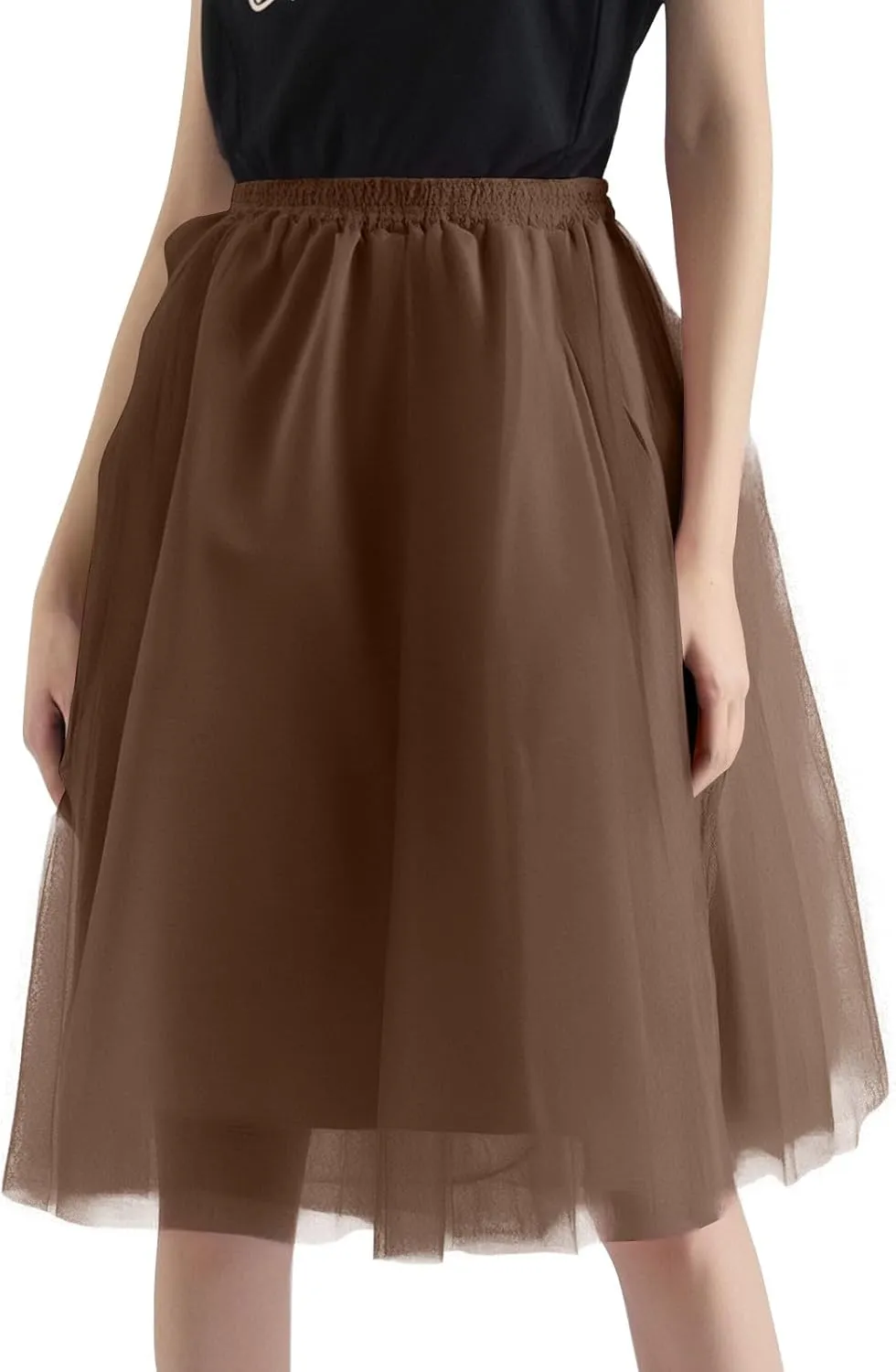 Women's Beach Vacation Clothes Summer Casual Loose Trendy Elastic High Waist Solid Color Party Dance Skirts, S-2XL