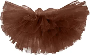 Women's Boho Skirts Summer Casual Loose Trendy Elastic High Waist Solid Color Party Dance Fluffy Short Skirt, S-L