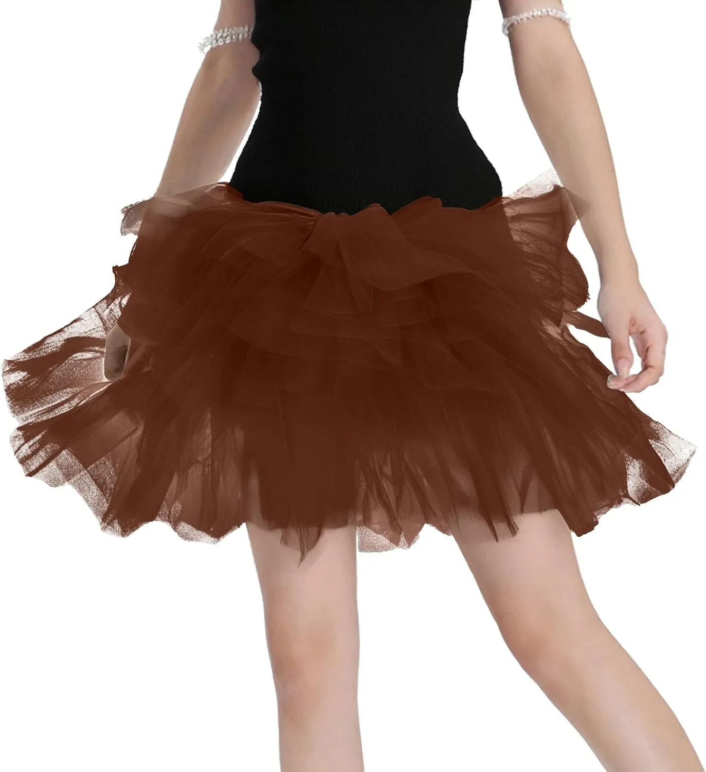 Women's Boho Skirts Summer Casual Loose Trendy Elastic High Waist Solid Color Party Dance Fluffy Short Skirt, S-L