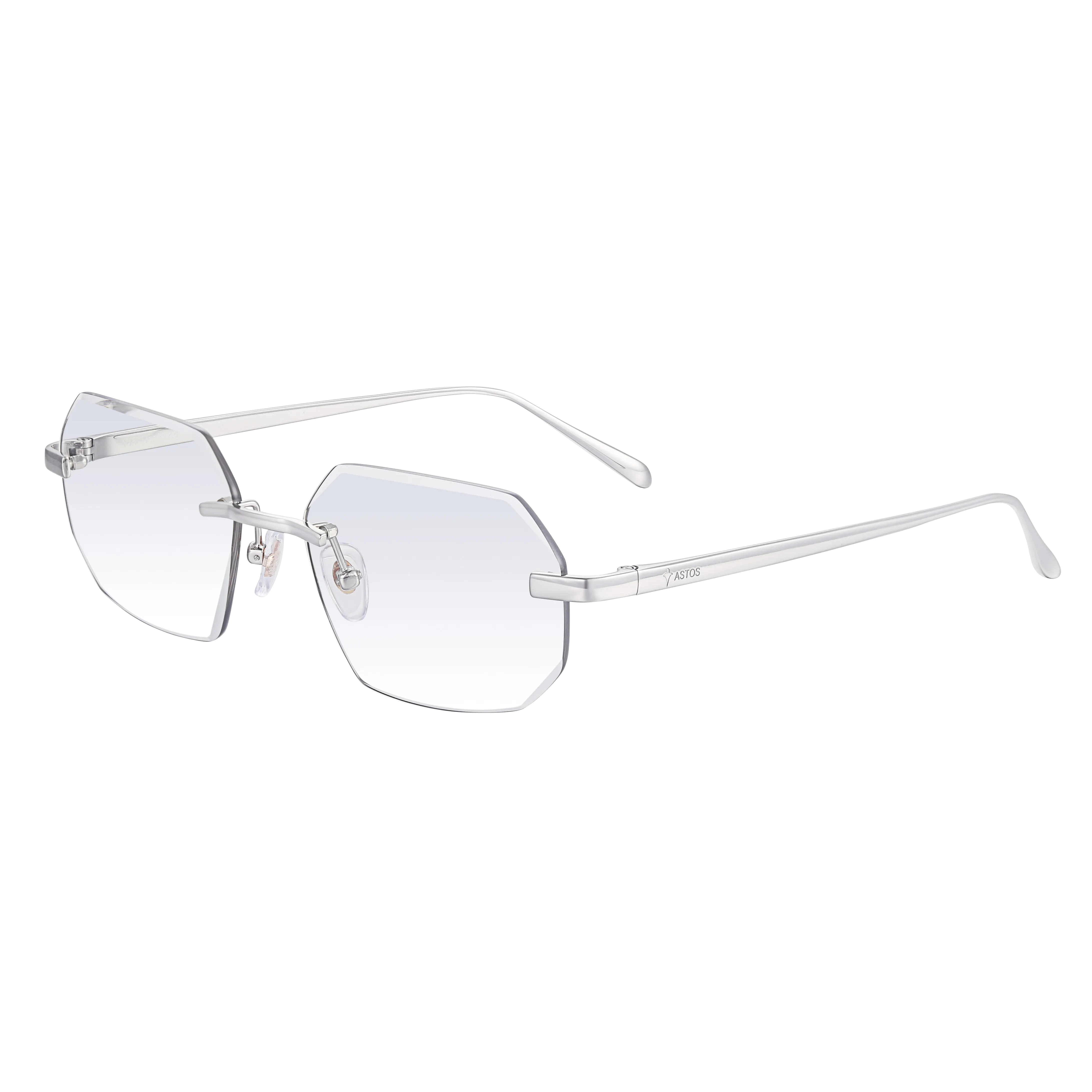 Women's Eyewear Silver Diamond Cut Transparent