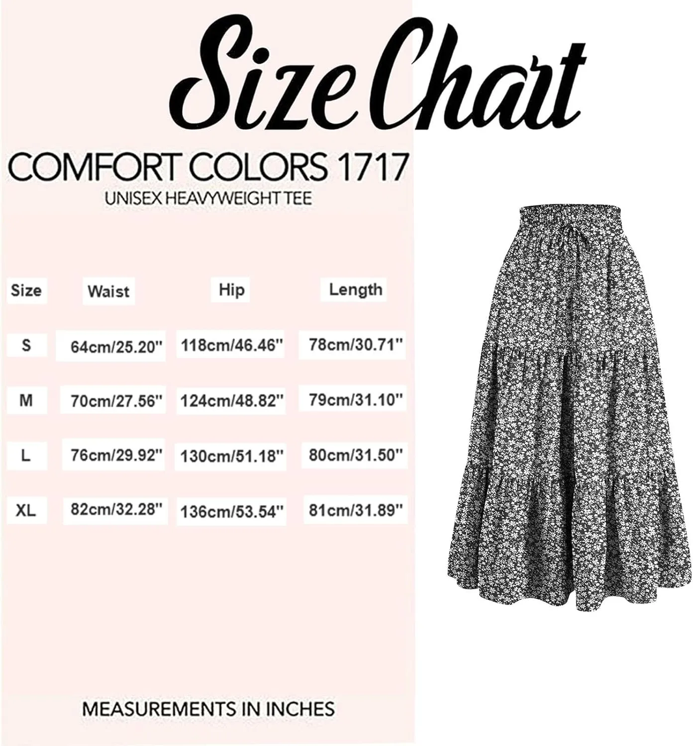 Womens Floral Maxi Skirts 2025 Summer Boho Ruffle Long Skirts for Women Women's A-Line Midi Skirt Flowy Dresses