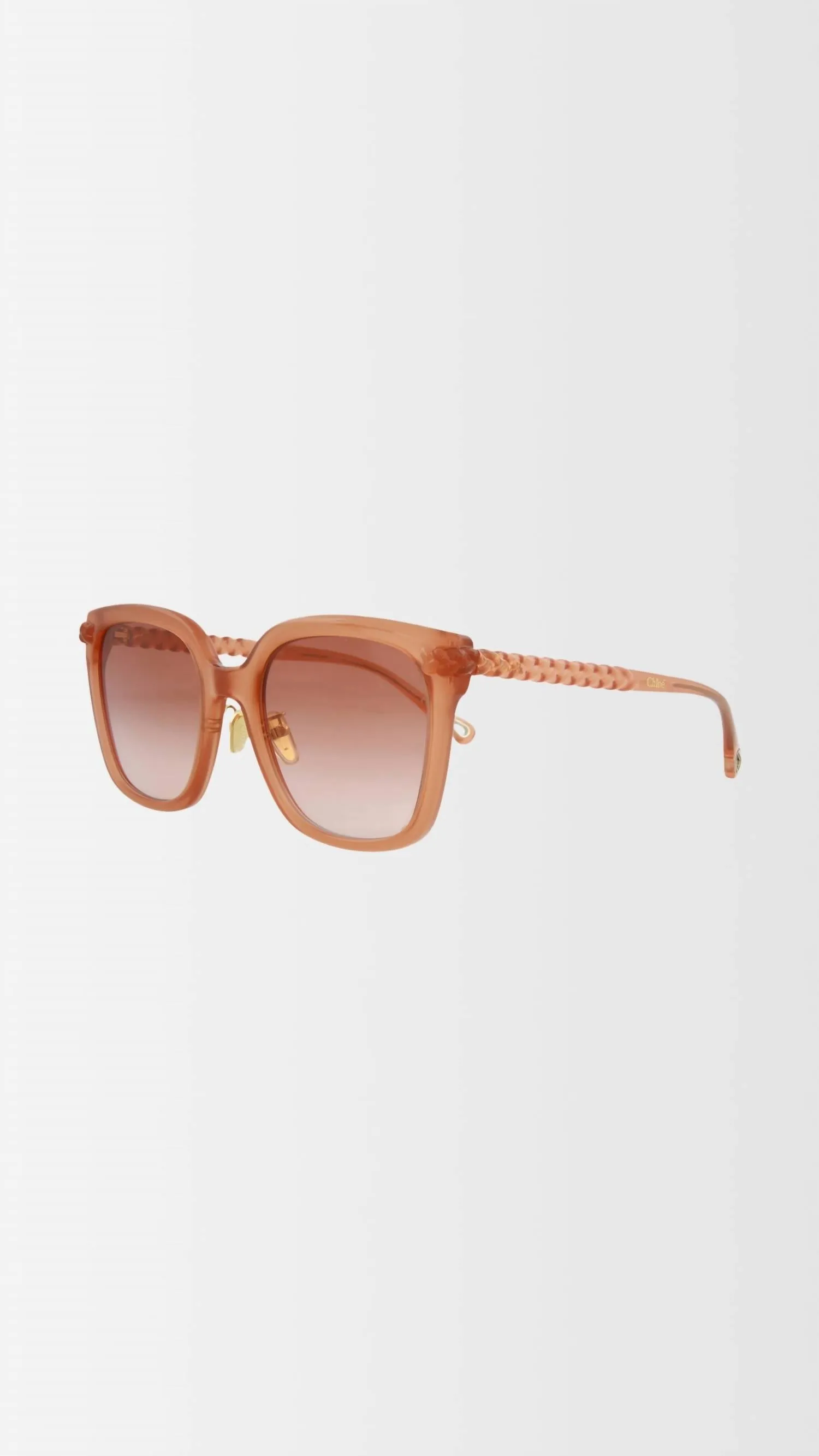 Women's Gradient Rectangle Sunglasses In Nude/orange
