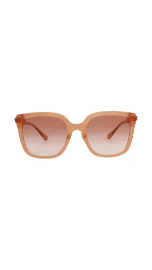 Women's Gradient Rectangle Sunglasses In Nude/orange