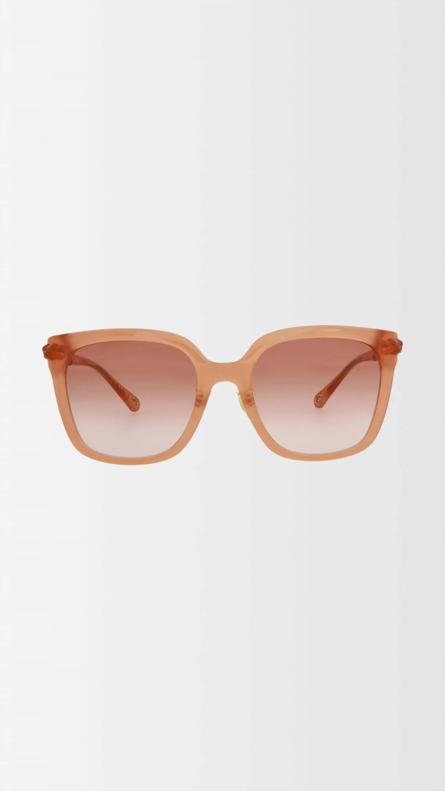 Women's Gradient Rectangle Sunglasses In Nude/orange