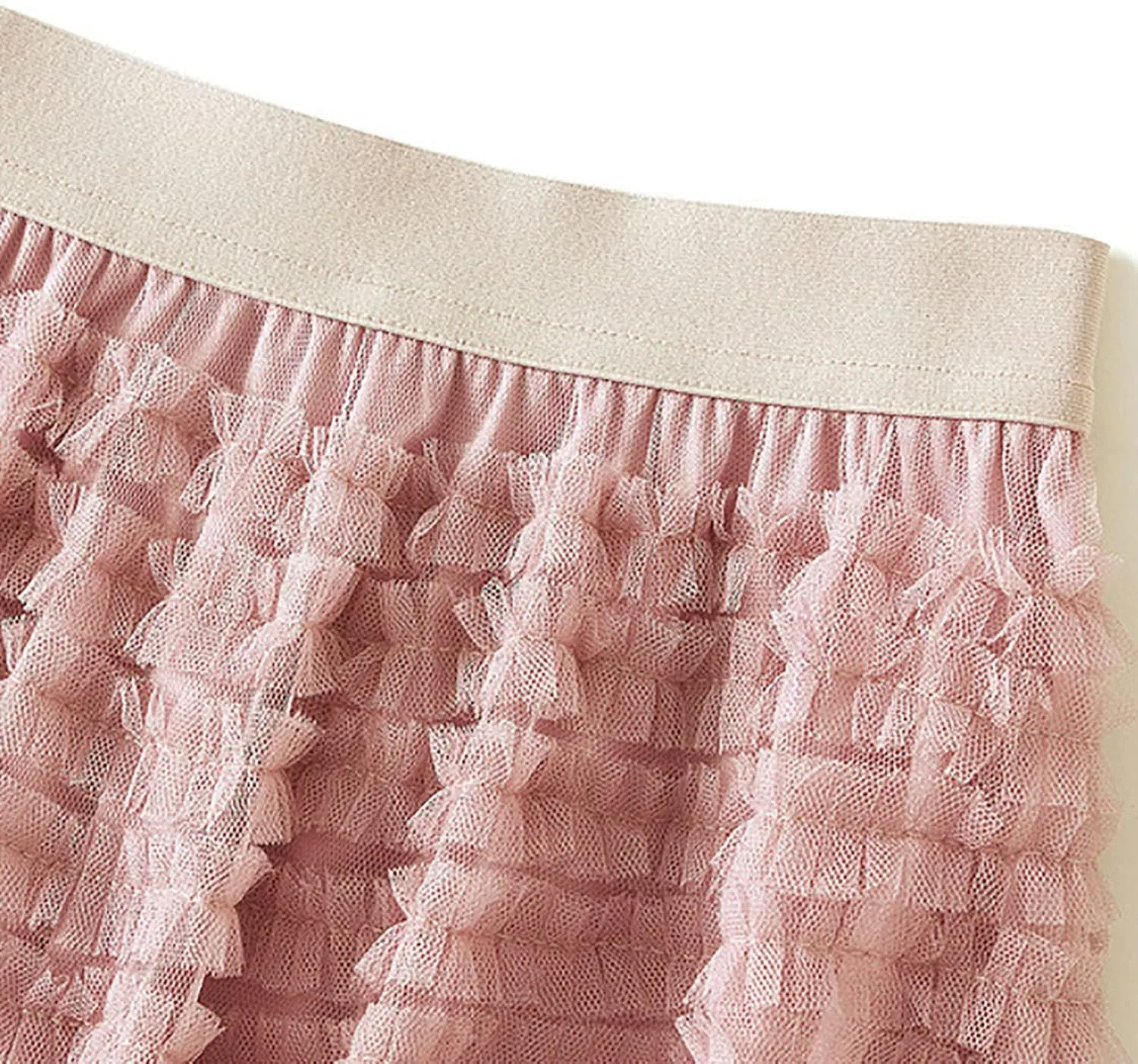 Women's Long Maxi Tulle Skirts A Line Ruffle High Waisted Tiered Layered Mesh Tutu Skirt Petticoat Costumes