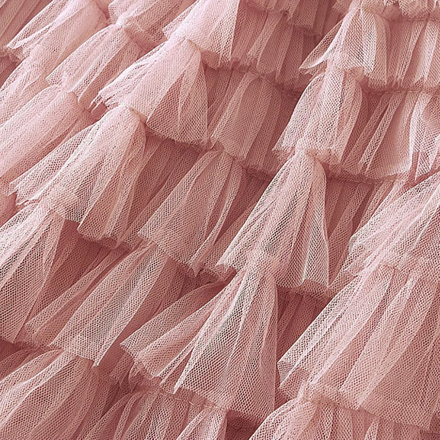 Women's Long Maxi Tulle Skirts A Line Ruffle High Waisted Tiered Layered Mesh Tutu Skirt Petticoat Costumes