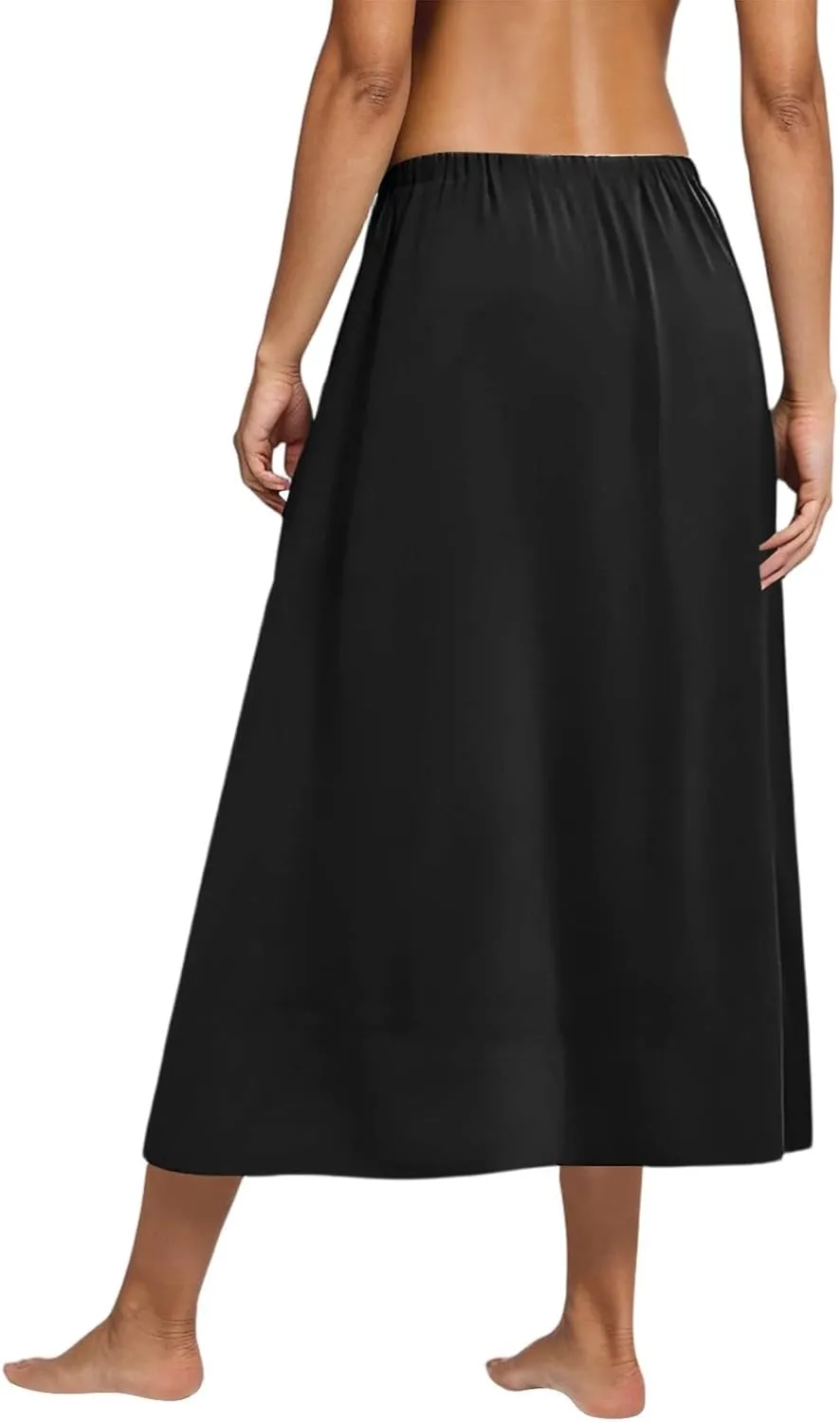 Women's Midi Boho Floral Skirts Trendy A Line Skirt High Elastic Waist Comfy Flowy Skorts with Pockets