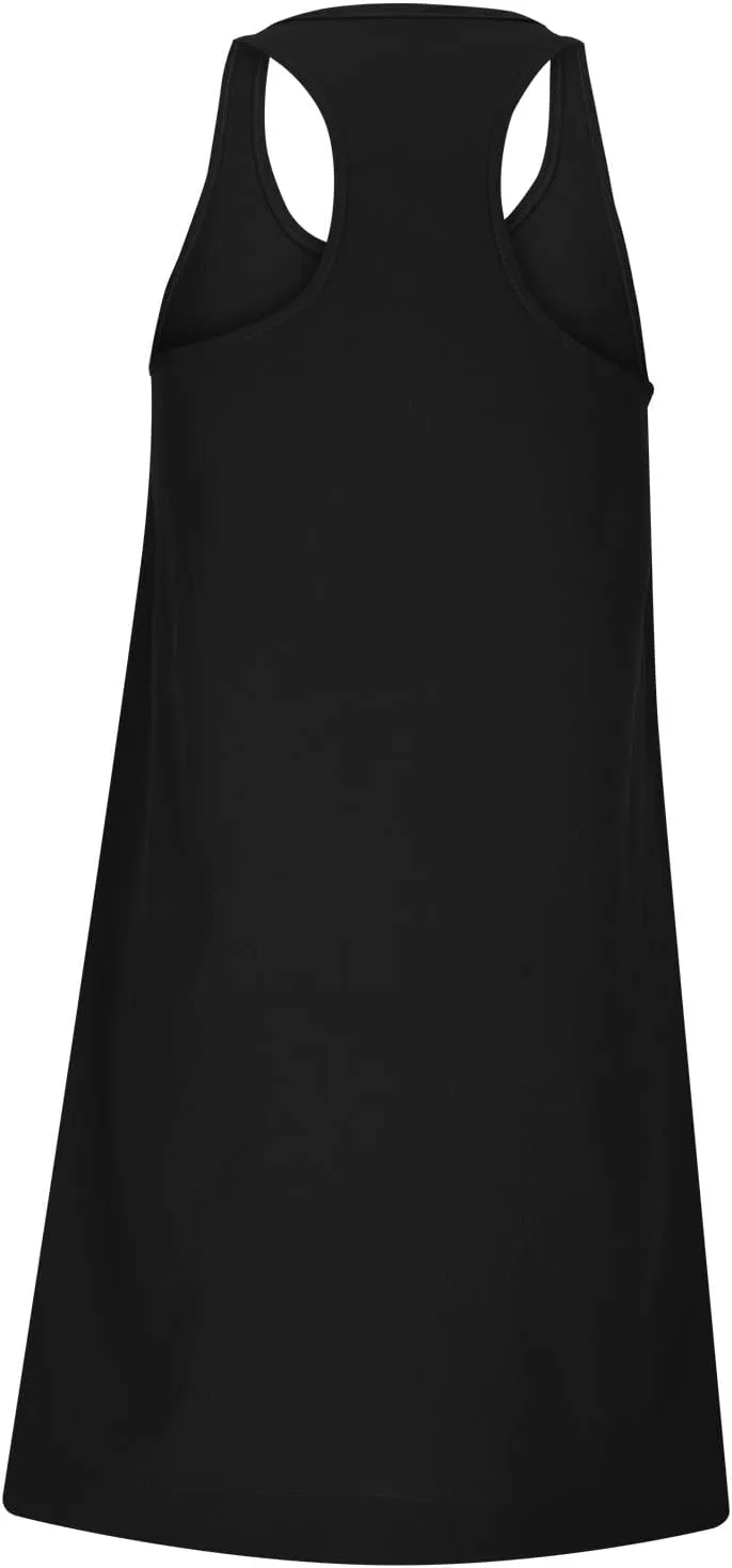 Womens Summer Casual V Neck Sleeveless Mini Dress 2024 Ruffle Swing Solid Color A Line Short Boho Sundresses