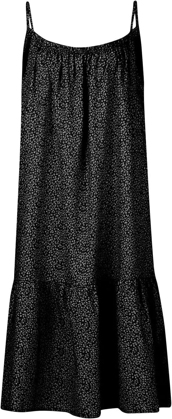 Women's Sundresses Sleeveless Beach Dress Knee Length Square Neck Loose Sundresses, S-3XL