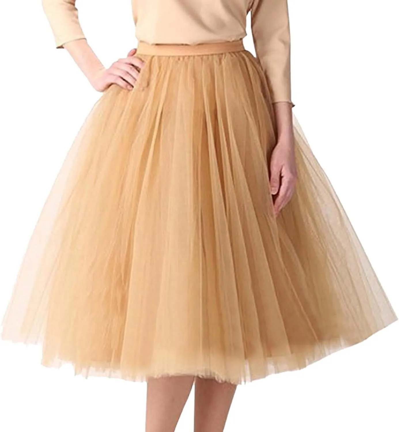 Women's Tulle Petticoat Costume Puffy Tutu Skirt Layered Ballet Tulle Pettiskirts Pleated Tulle Petticoat Tutu