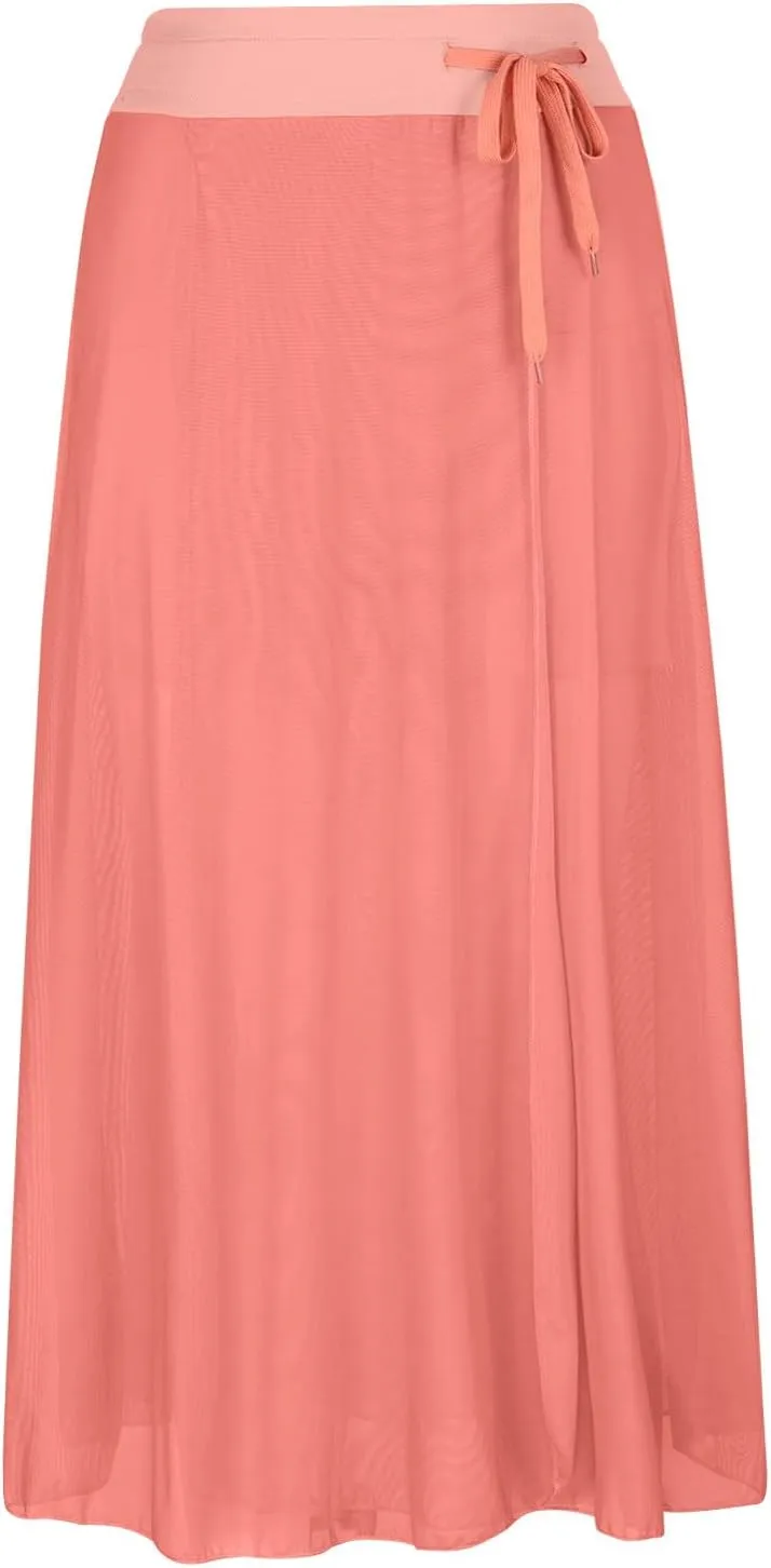 Women's Tulle Skirts Midi Elastic High Waist Flowy Pleated A-Line Mesh Party Long Skirts Swing Summer Beach Skirts
