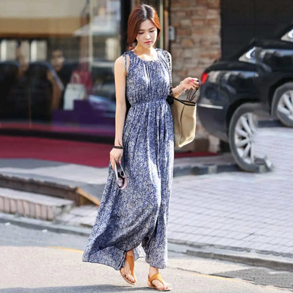 Womens V Neck Flutter Sleeve Boho Floral Midi Dress Summer Wedding Guest Beach Party Long Flowy Dresses with Belt