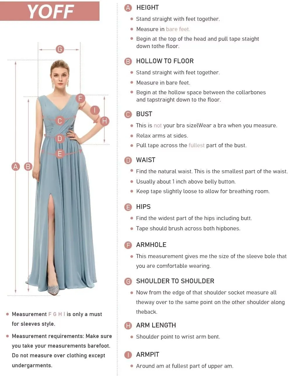 YOFF Square Neck Bridesmaid Dresses with Slit Flutter Sleeves Chiffon Long Maxi Formal Party Dresses with Pockets YO151