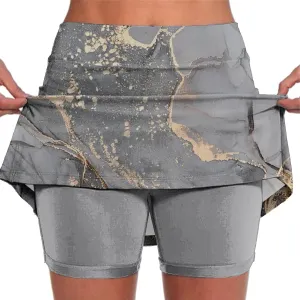 Yoga Shorts with Pocket for Women High Waisted Pleated Tummy Control Sport Running Tennis Skirt Plus Size Golf Skorts