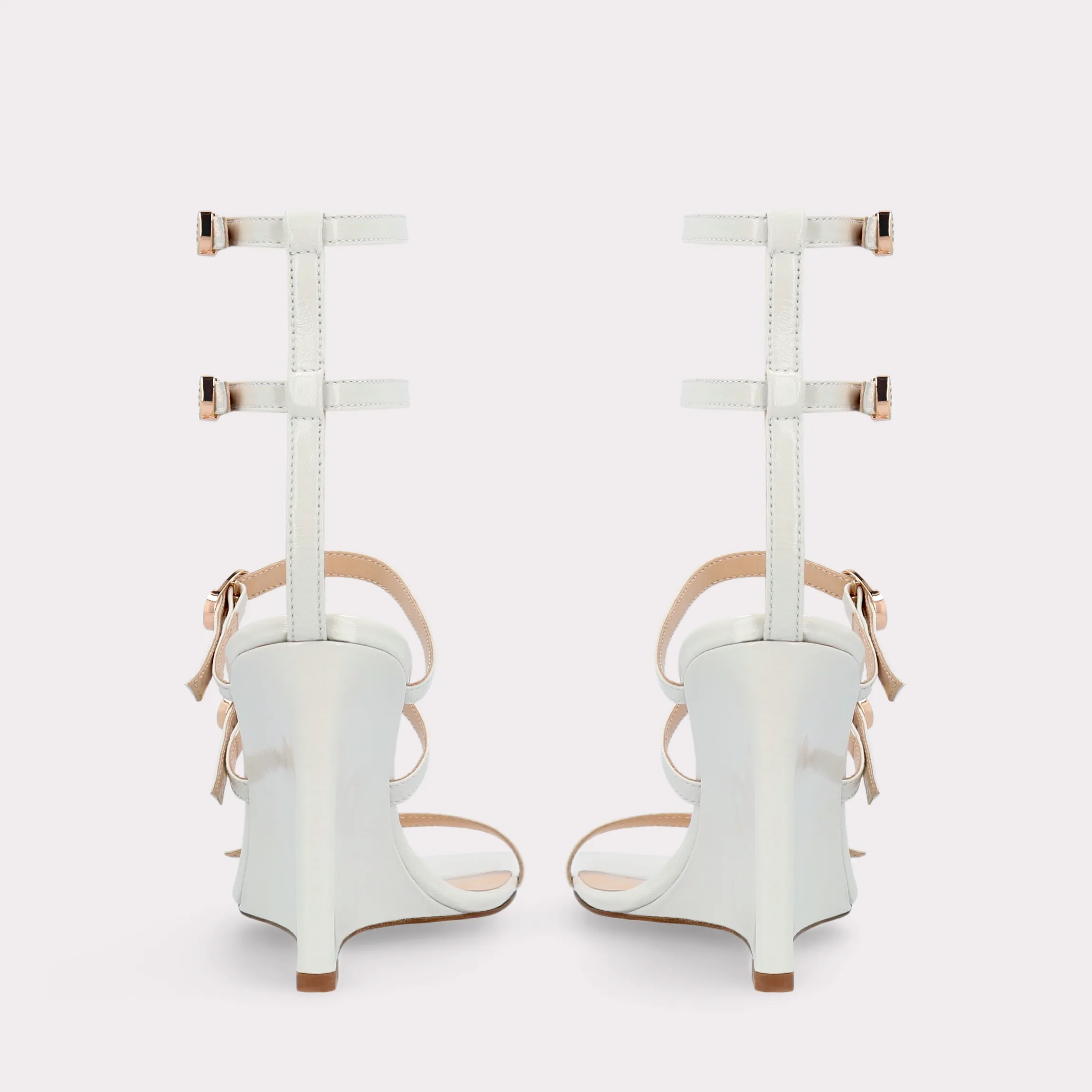 ZILLY 02 IVORY LEATHER SANDALS