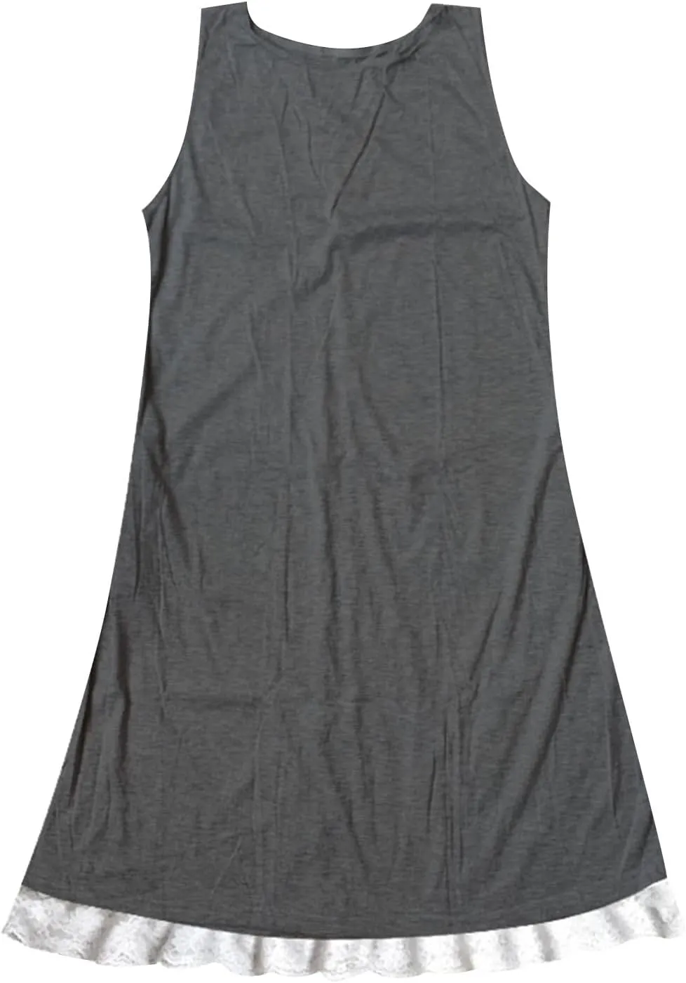 ZYXTIM Sundresses for Women 2024 Sleeveless Summer Dresses Casual Beach Dress Lace Hem Ruffle Tiered Tank Dress with Pockets
